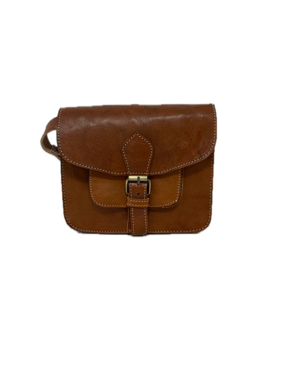 Handmade Leather Buckle Crossbody