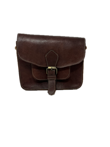 Handmade Leather Buckle Crossbody
