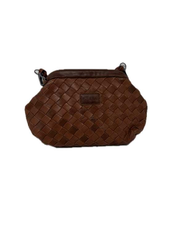 Keaan Pia Leather Woven Crossbody